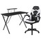 Flash Furniture Black Gaming Desk and Chair Set BLN-X10RSG1031-WH-GG - alternate 5
